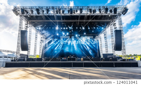 Summer music festival stage 124011041