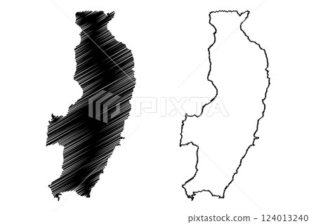 Lake Natron (Africa, United Republic of Tanzania) map vector illustration, scribble sketch map Lake Natron (Africa, United Republic of Tanzania) map vector illustration, scribble sketch map 124013240