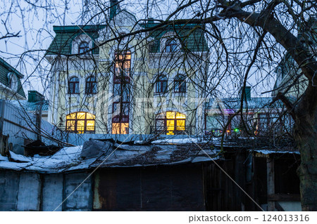 modern urban house in old courtyard in Kostroma modern urban house in old courtyard in Kostroma 124013316