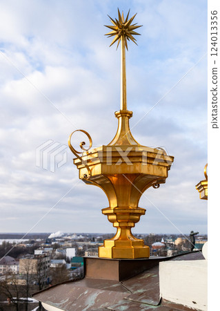 outdoor decor of Epiphany Cathedral in Kostroma outdoor decor of Epiphany Cathedral in Kostroma 124013356
