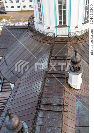 above view of Epiphany Cathedral roof in Kostroma above view of Epiphany Cathedral roof in Kostroma 124013360
