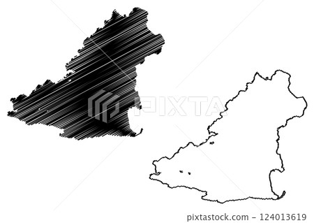 Lake Lanao (Republic of the Philippines) map vector illustration, scribble sketch Ranao or Ranaw map Lake Lanao (Republic of the Philippines) map vector illustration, scribble sketch Ranao or Ranaw map 124013619