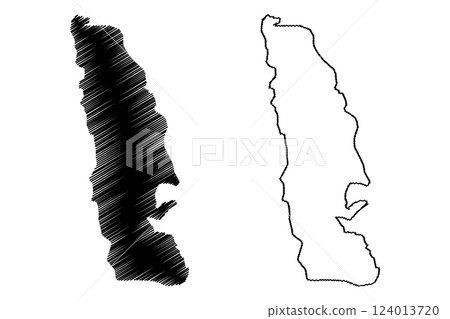 Lake Tso Moriri (Republic of India) map vector illustration, scribble sketch Mountain Lake map Lake Tso Moriri (Republic of India) map vector illustration, scribble sketch Mountain Lake map 124013720