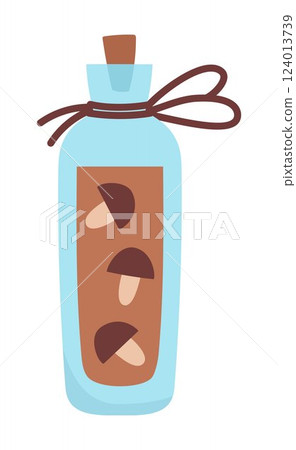 Vector mushroom magic potion icon isolated on white background. Cute glass jar with elixir or brew. Woodland princess or witch clipart. Fantasy forest illustration. Magic fairytale drink Vector mushroom magic potion icon isolated on white background. Cute glass jar with elixir or brew. Woodland princess or witch clipart. Fantasy forest illustration. Magic fairytale drink 124013739
