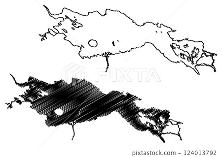 Lake Baker (Canada, North America) map vector illustration, scribble sketch Qamani'tuaq map Lake Baker (Canada, North America) map vector illustration, scribble sketch Qamani'tuaq map 124013792