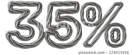 Font With number 3d render 124013916