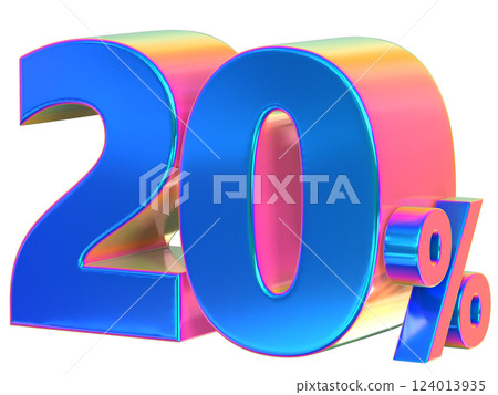 Font With number 3d render 124013935
