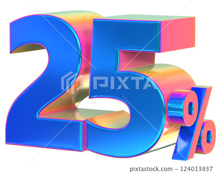 Font With number 3d render 124013937