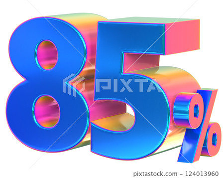 Font With number 3d render 124013960