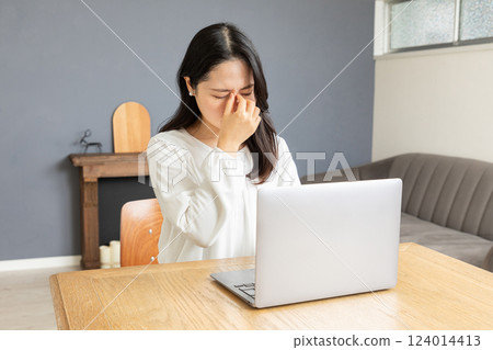 Women who experience eye strain from teleworking 05 124014413
