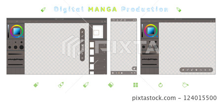 漫畫和插圖製作的畫面風格插圖（無草稿版） 124015500
