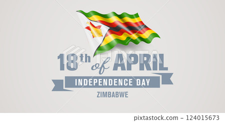 Zimbabwe happy independence day greeting card, banner vector illustration Zimbabwe happy independence day greeting card, banner vector illustration 124015673