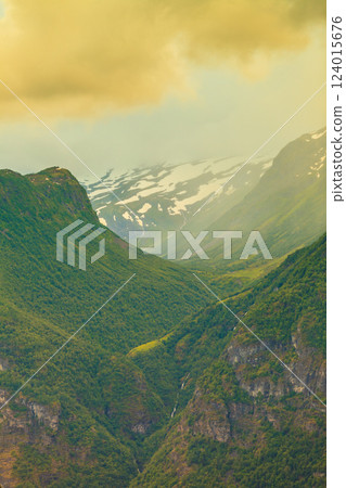 mountains landscape in Norway. 124015676