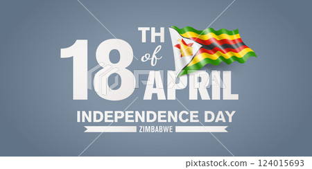 Zimbabwe happy independence day greeting card, banner with template text vector illustration Zimbabwe happy independence day greeting card, banner with template text vector illustration 124015693