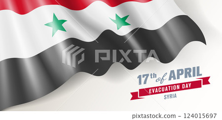 Syria evacuation day vector banner, greeting card Syria evacuation day vector banner, greeting card 124015697
