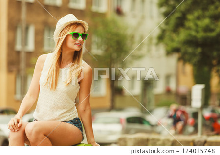 Beauty girl in summer time. Beauty girl in summer time. 124015748