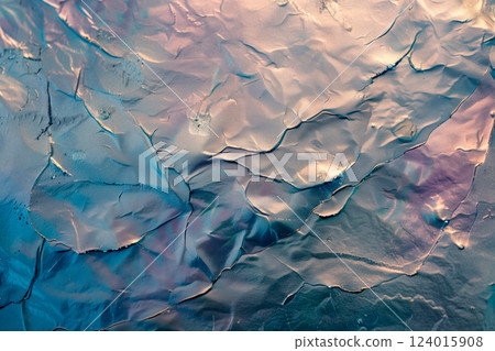 Rugged holographic terrain bathed in celestial twilight hues 124015908