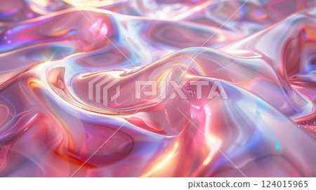 Flowing iridescence on a dynamic holographic surface 124015965