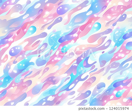 Playful pastel swirls in a candy-colored holographic fantasy 124015974