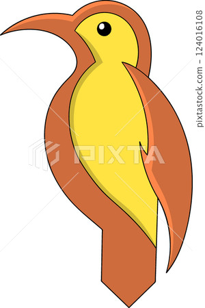 Minimalist Bird Mascot Illustration with Modern Geometric Design Minimalist Bird Mascot Illustration with Modern Geometric Design 124016108