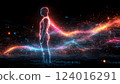 身披未來訊息能量的人形 124016291