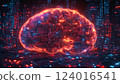 發光大腦的數位藝術象徵資訊社會 124016541