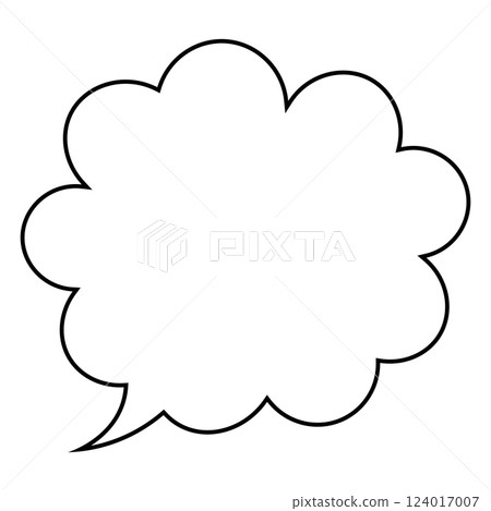 Simple speech bubble illustration - Fluffy 124017007