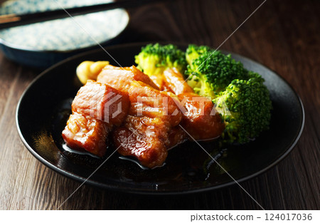 Pork belly boiled 124017036