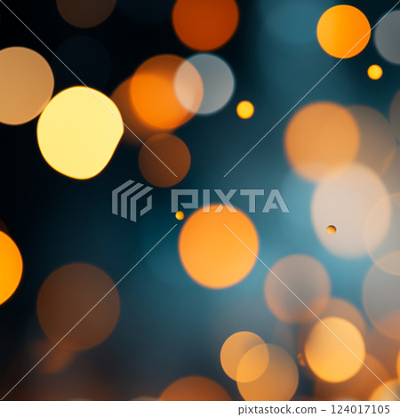 Blurred bokeh, bright lights, lighting on a dark background - AI generated image Blurred bokeh, bright lights, lighting on a dark background - AI generated image 124017105