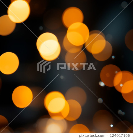 Blurred bokeh, bright lights, lighting on a dark background - AI generated image 124017106
