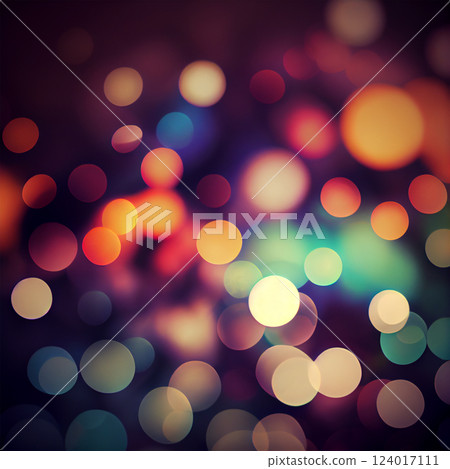 Dark background bright bokeh glow circles - AI generated image 124017111