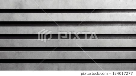 Gray rough concrete stone texture grunge rough wall panoramic background - AI generated image 124017277