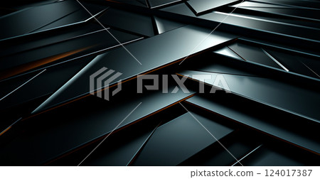 Abstract black background, straight lines lighting - AI generated image 124017387