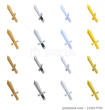 Evolving sword illustration material set Evolving sword illustration material set 124017744