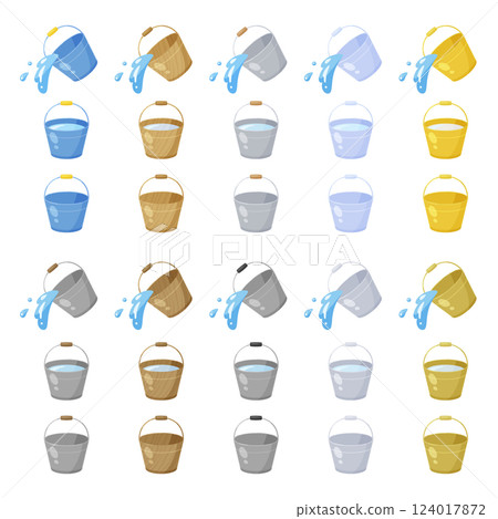 進化桶插圖材料集 124017872