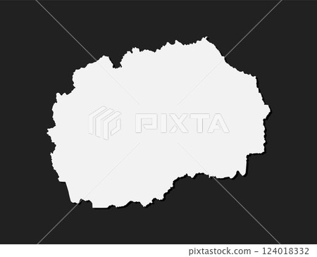Vector map North Macedonia, template outline state Vector map North Macedonia, template outline state 124018332