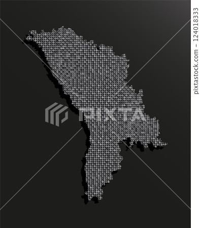 Map Moldova from silver sequin, glitter, sparkle Map Moldova from silver sequin, glitter, sparkle 124018333
