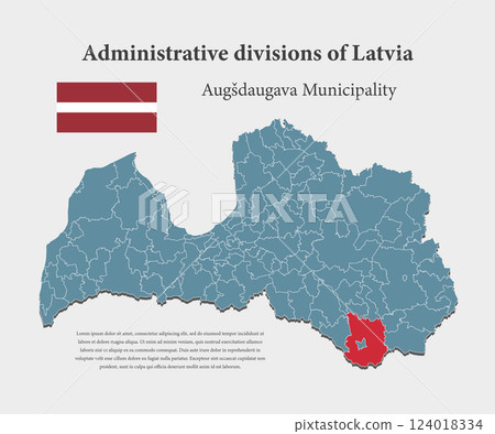 Vector map Latvia, Augsdaugava municipality Vector map Latvia, Augsdaugava municipality 124018334
