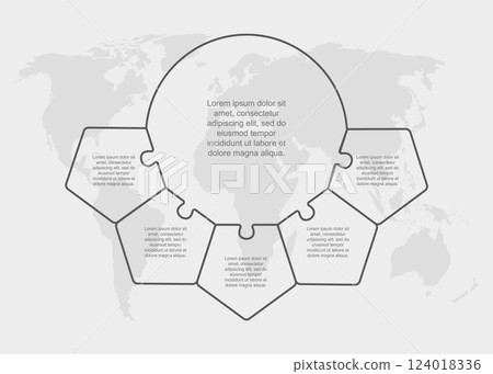 Transparent diagram infographic process on 5 steps Transparent diagram infographic process on 5 steps 124018336