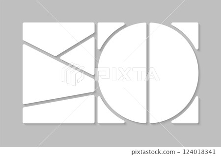 Template collage of six frames, images, photo Template collage of six frames, images, photo 124018341