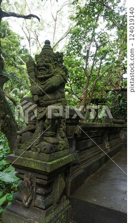Statue at Ubud Monkey Forest - a sanctuary which is home to three Hindu temples Padangtegal, Ubud, Bali, Indonesia Statue at Ubud Monkey Forest - a sanctuary which is home to three Hindu temples Padangtegal, Ubud, Bali, Indonesia 124019140