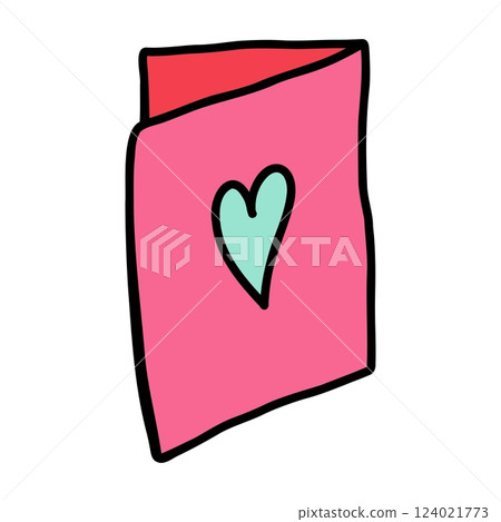 Cute postcard with love letter in Doodle style on Valentine. Drawn postcard with declaration of love and feelings on Valentines day. Send love postcard on Valentine's, Mother's or Women's, wedding Day Cute postcard with love letter in Doodle style on Valentine. Drawn postcard with declaration of love and feelings on Valentines day. Send love postcard on Valentine's, Mother's or Women's, wedding Day 124021773