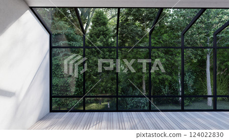 empty interior room shadow wall space background mock up architecture sunlight. empty home modern window light floor design apartment white house indoor. blank minimal concept backdrop bright clean. 124022830