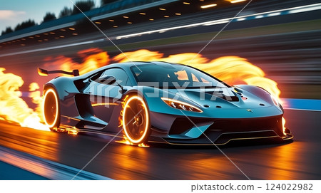 Burning Wheels of Speed 124022982