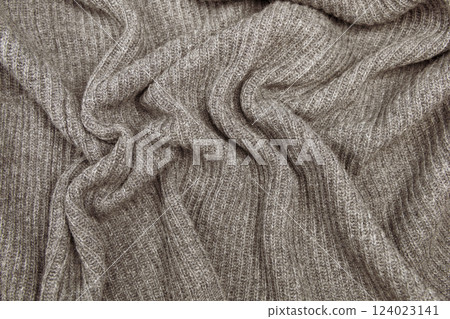 Textile background soft cashmere texture. Wool products. 124023141