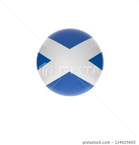 Scotland flag ball in white background Scotland flag ball in white background 124025605