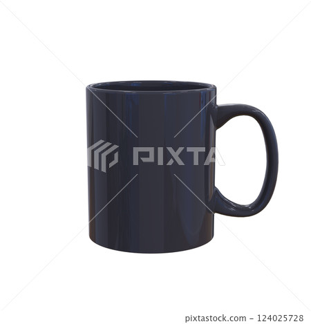 blue mug isolated on white background 124025728