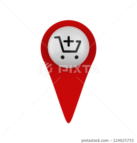 Shop add char icon in white Shop add char icon in white 124025733