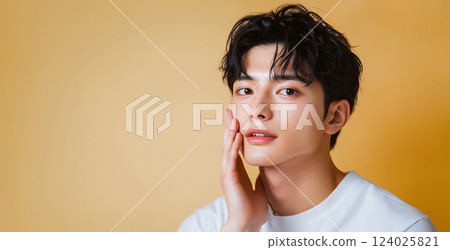 一個關心自己皮膚人工智慧的年輕人 124025821