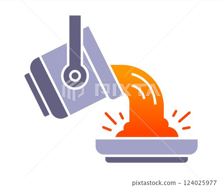 color icon steel foundry. casting steel pipes. color icon steel foundry. casting steel pipes. 124025977